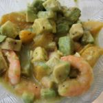 Avocado Orangen Shrimps Salat