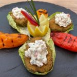 Frittierte Avocado mit Frischkäsw