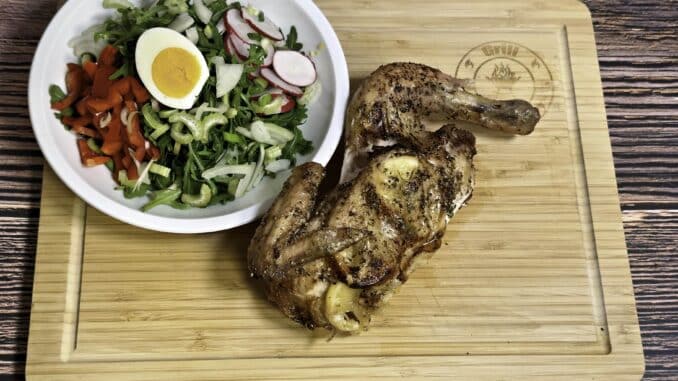 Zitronenhähnchen vom Holzkohlegrill