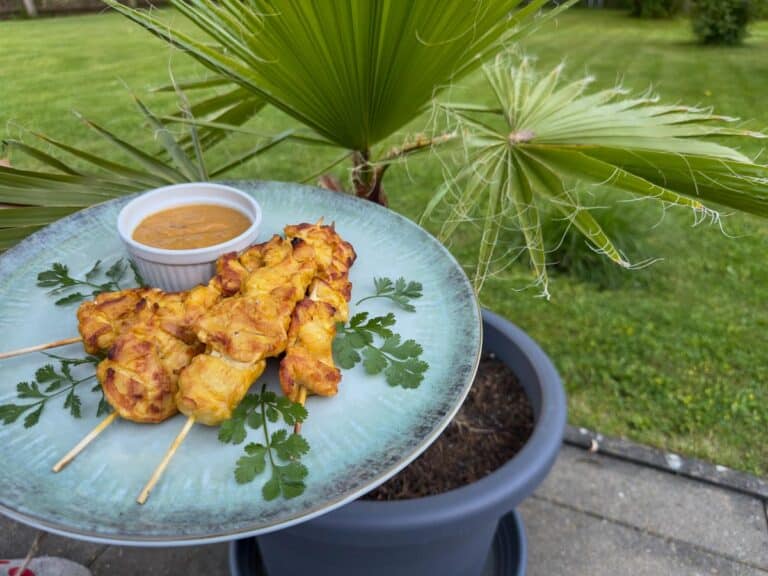 Chicken Satay Spieße einfach und schnell gegrillt - Grillmagazin ...