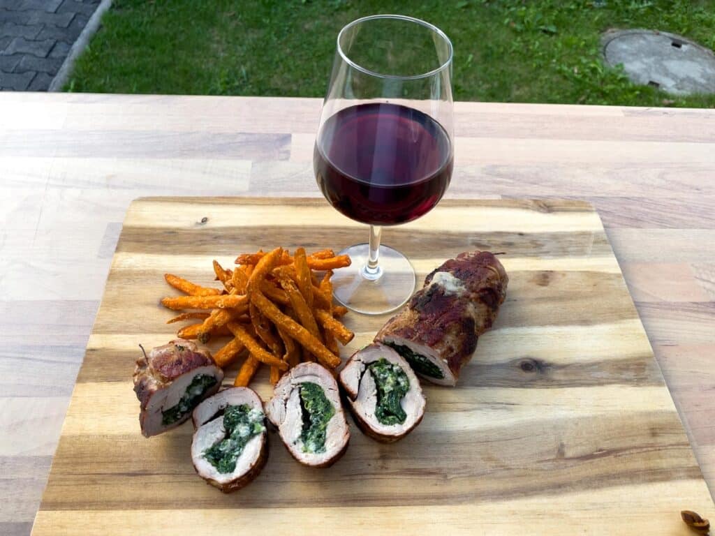 Schweinefilet mit Spinat Gorgonzola Füllung