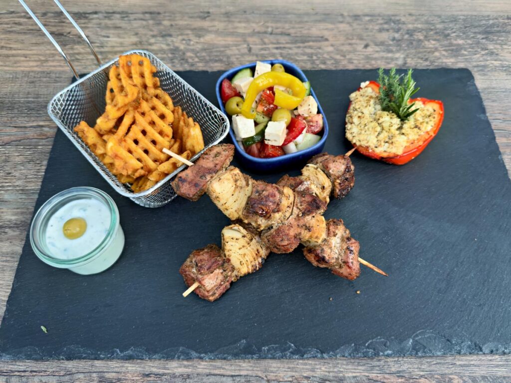 Gyrosschaschlik vom Holzkohlegrill