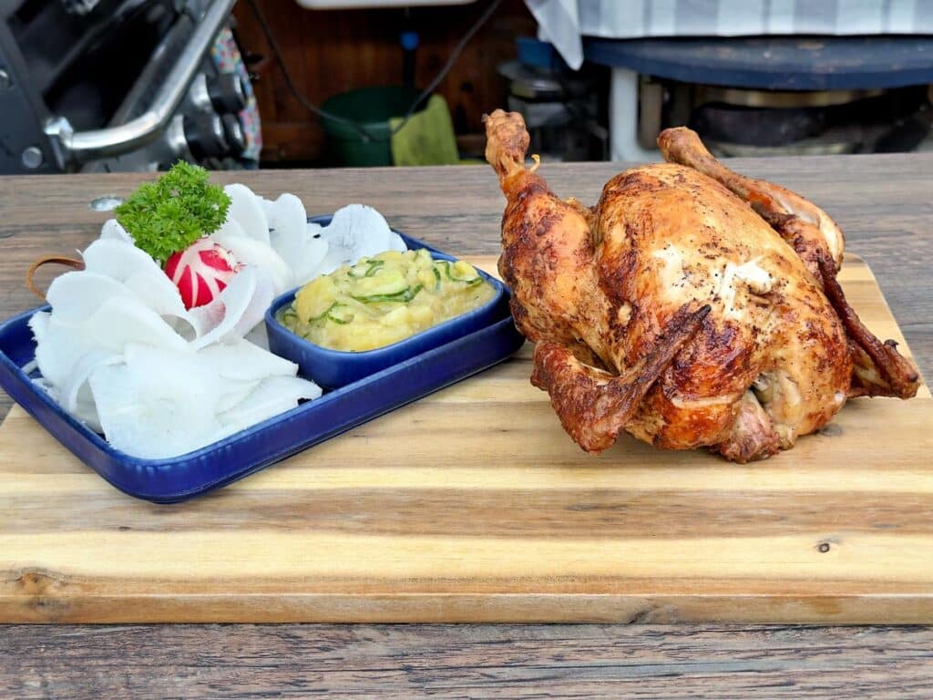 Wiesnhendl grillen